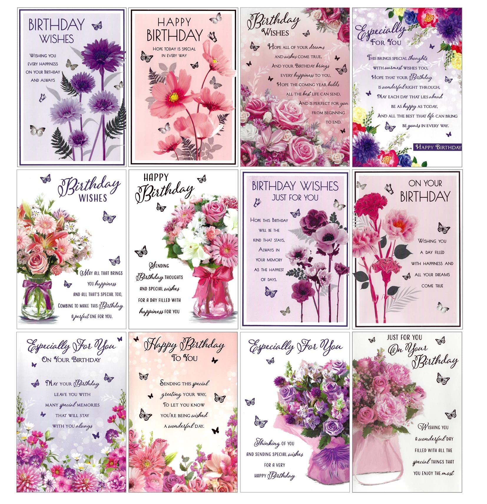 Female Birthday Card Field Of Flowers Lavender - Highworth Emporium - View #13