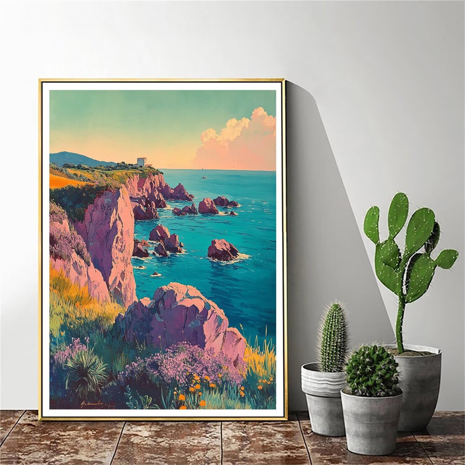 Pintar por Numeros Adultos pintar por numeros niños manualidades niños 10 años, DIY Pintar por Números de Pincel y Pintura acrílica Decoraciones para el Hogar Manualidades, sin Marco 60x80cm C-166