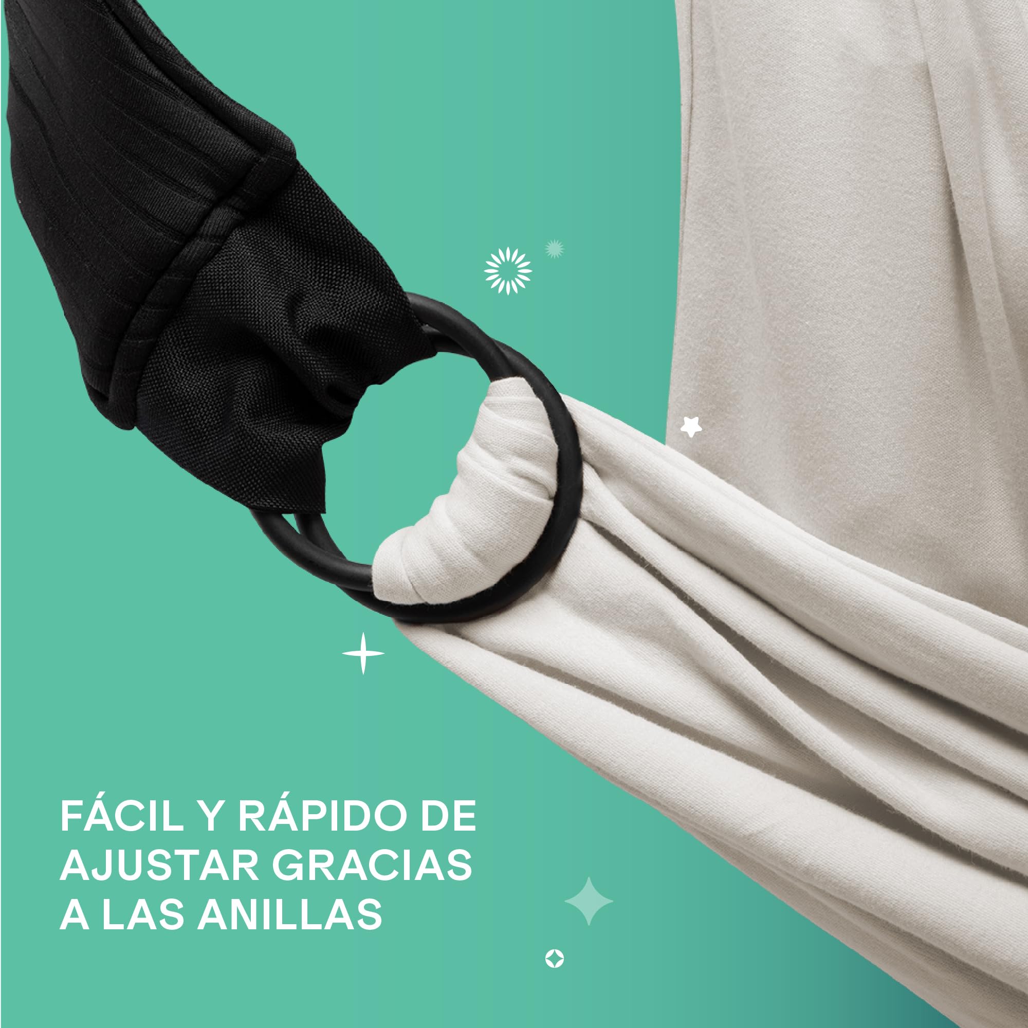 Koala Babycare Fular portabebes- Cuddle Band 2.0 – Portabebes recien nacido homologado hasta 15 kg 100% algodón - Ajustable y unisex — view 6