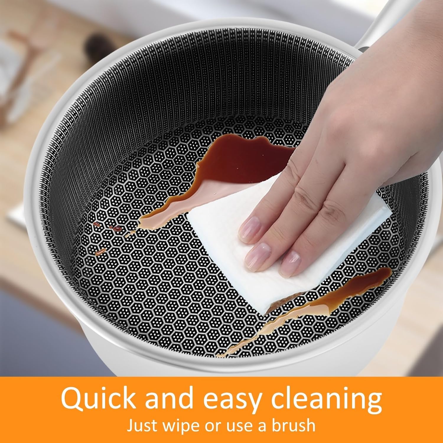 Stainless Steel Milk Pot Stainless Steel Saucepan Uniform Heating Non Stick Pan With Ergonomic Handle Thermal Insulation Milk