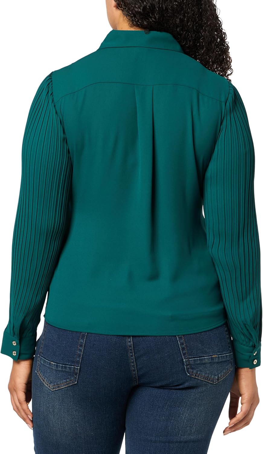Tommy Hilfiger Womens Long Sleeve Shirt with Pleated Sleeves - Image 5