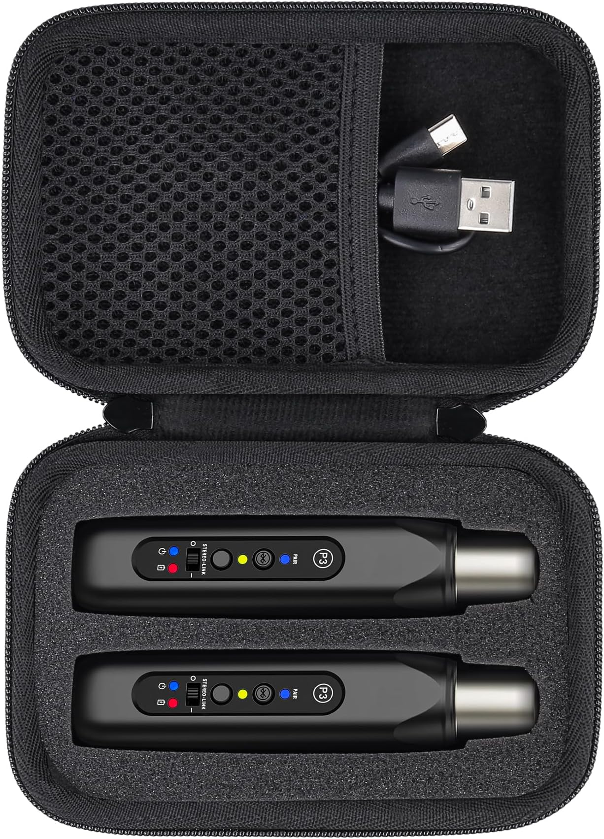 co2CREA Hard Case Compatible with Xvive P3/P3D Wireless XLR Bluetooth Receiver