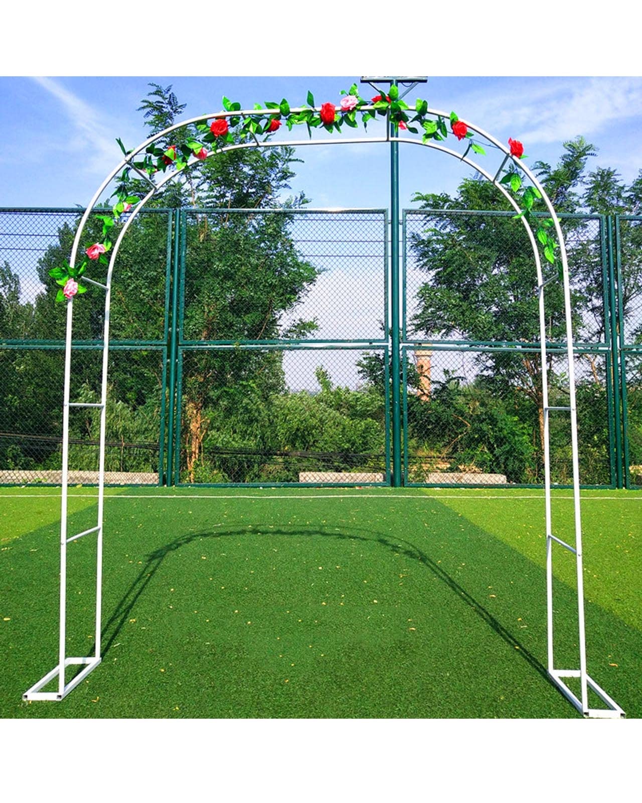 Pérgola de jardín para eventos al aire libre y decoración con enrejado
