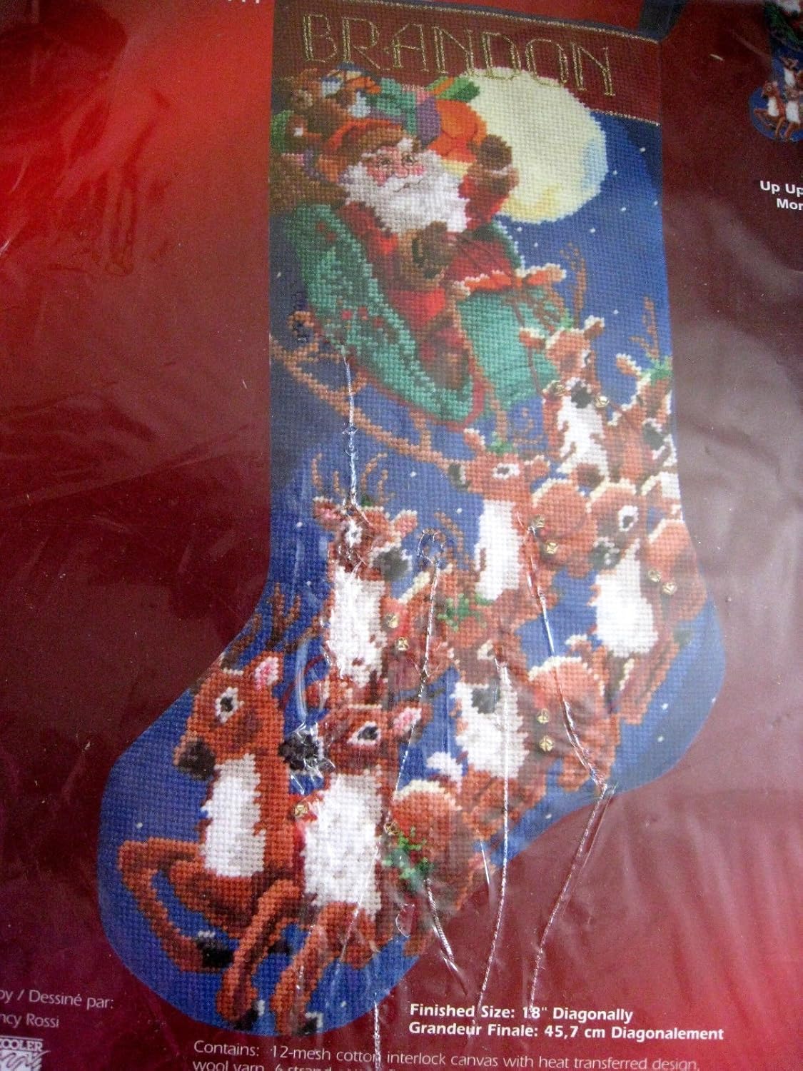 Janlynn Up Up and Away Needlepoint Stocking Kit #023-0213