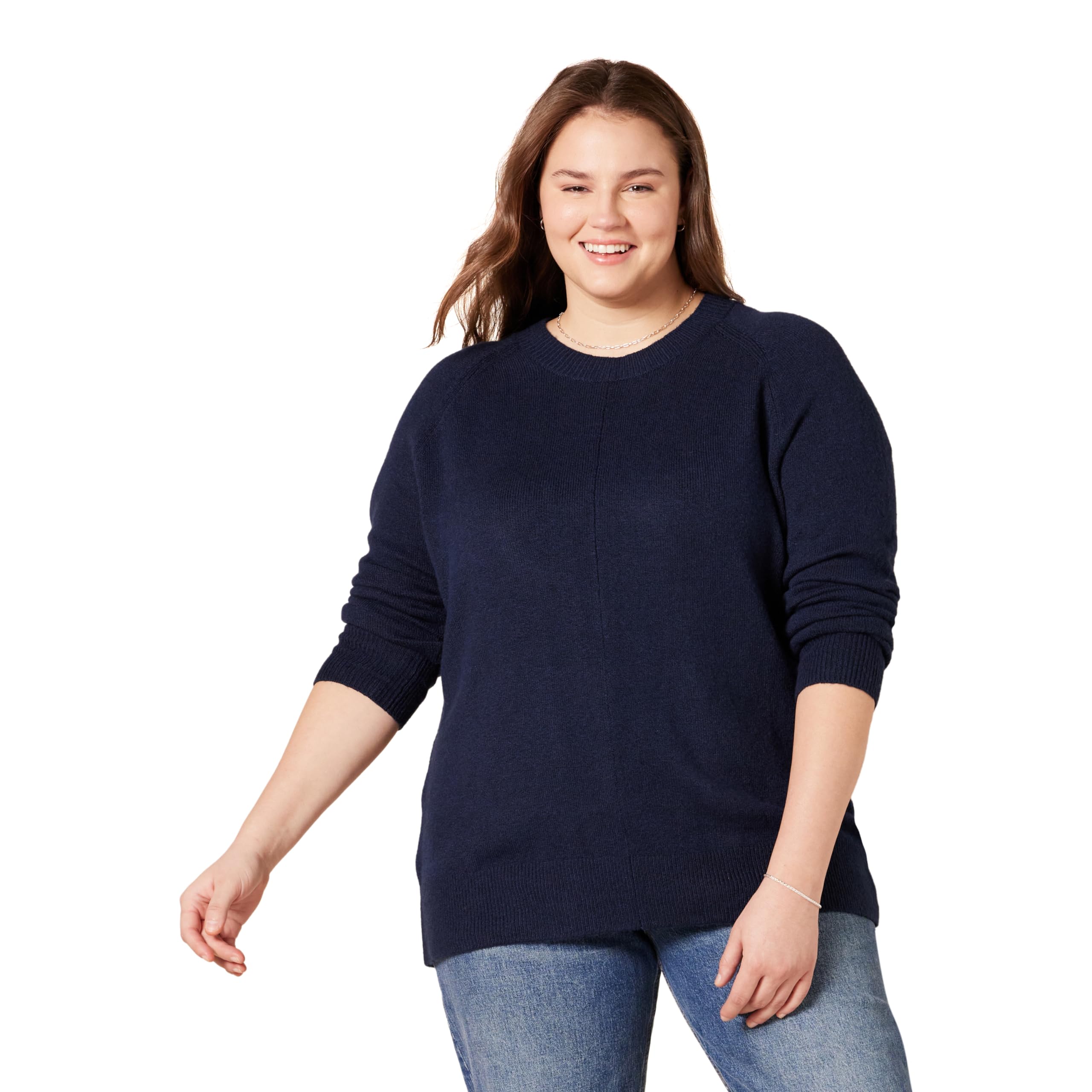Amazon Essentials Womens Regular-Fit Soft Touch Long-Sleeve Crewneck Sweater