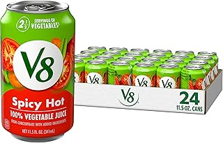 V8 Spicy Hot 100% Vegetable Juice, 11.5 fl oz Can (24 Pack)