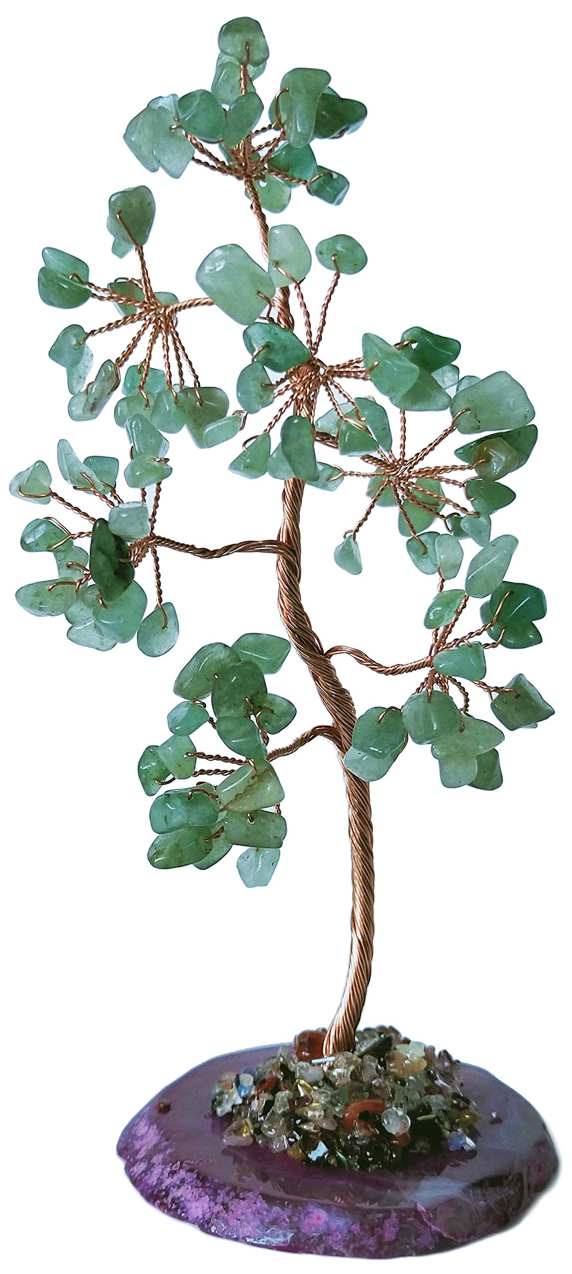 Mina Heal Green Aventurine Jade (Green) Healing Crystals Tree/Bonsai Tree For Home Decor, Room Decor And Office Desk, Spiritual Gifts For Energy Healing, Good Luck Gifts For Wealth & Prosperity, And Decorative Home Accessories