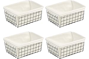 YQMM Wire Baskets for Organizing Linen Closet