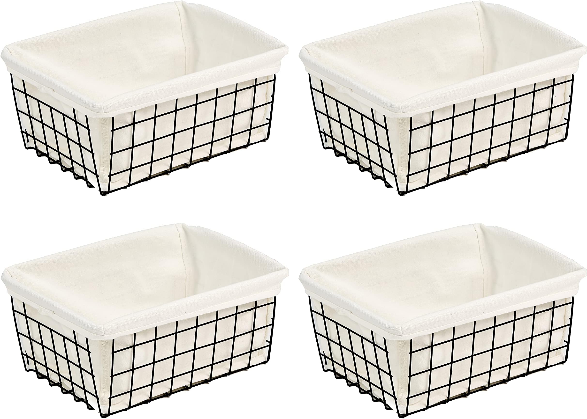 mDesign Metal Wire Under Shelf Storage Baskets for Kitchen