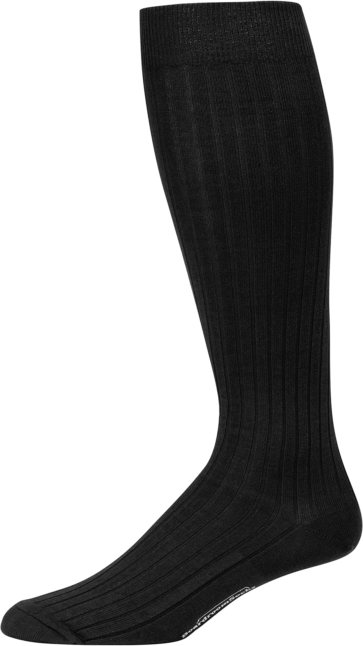 Boardroom Socks Men's over the Calf Pima Cotton Ribbed Dress Socks
