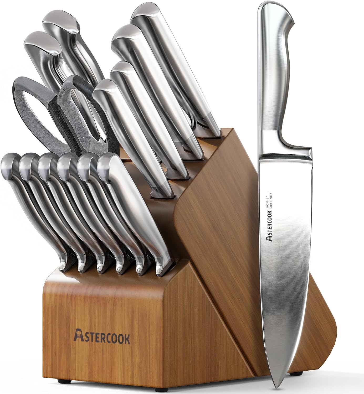 59% off ASTERCOOK 15 Piece Kitchen Knife Set