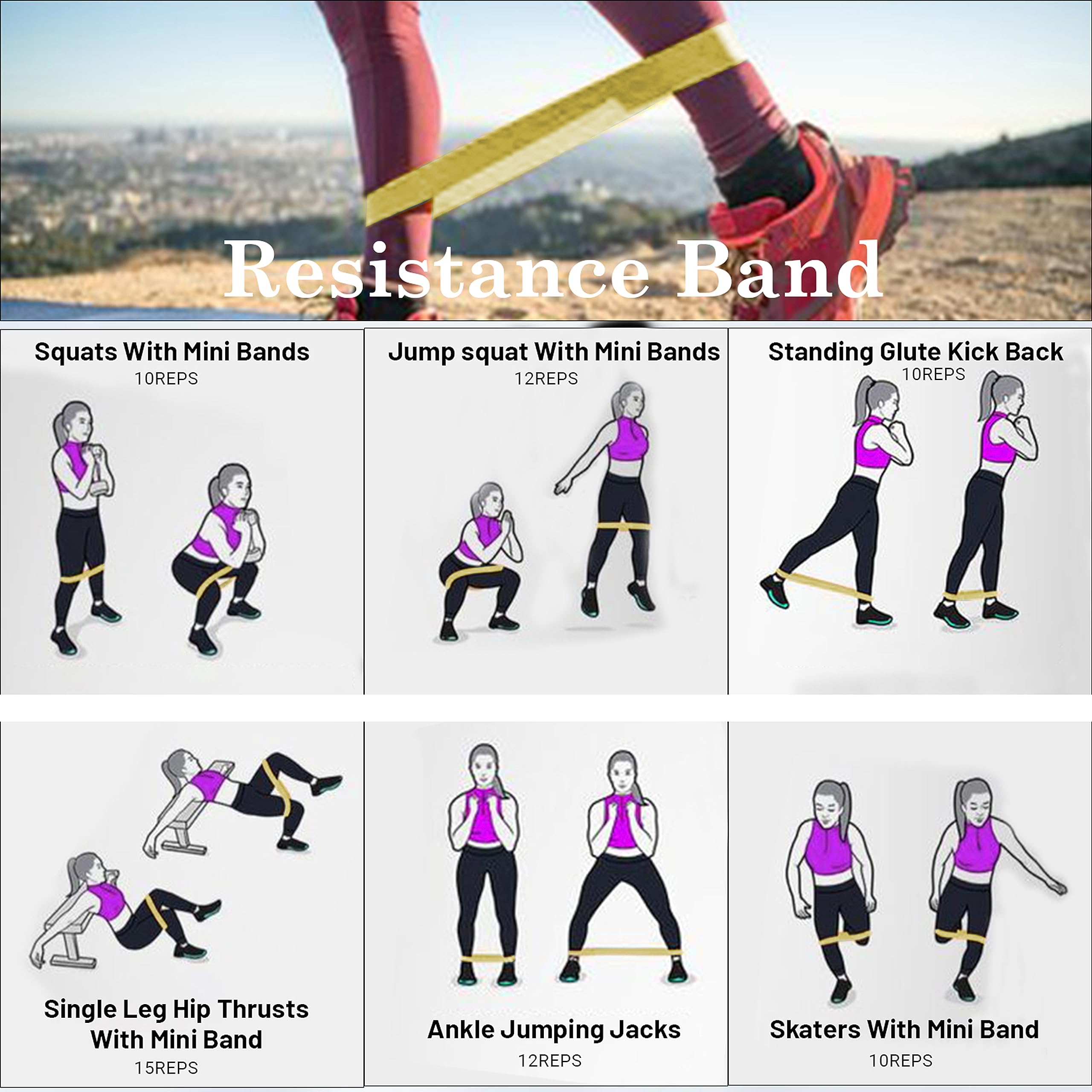 Anythingbasic Ab Bande De Résistance En Latex, Parfaite Pour