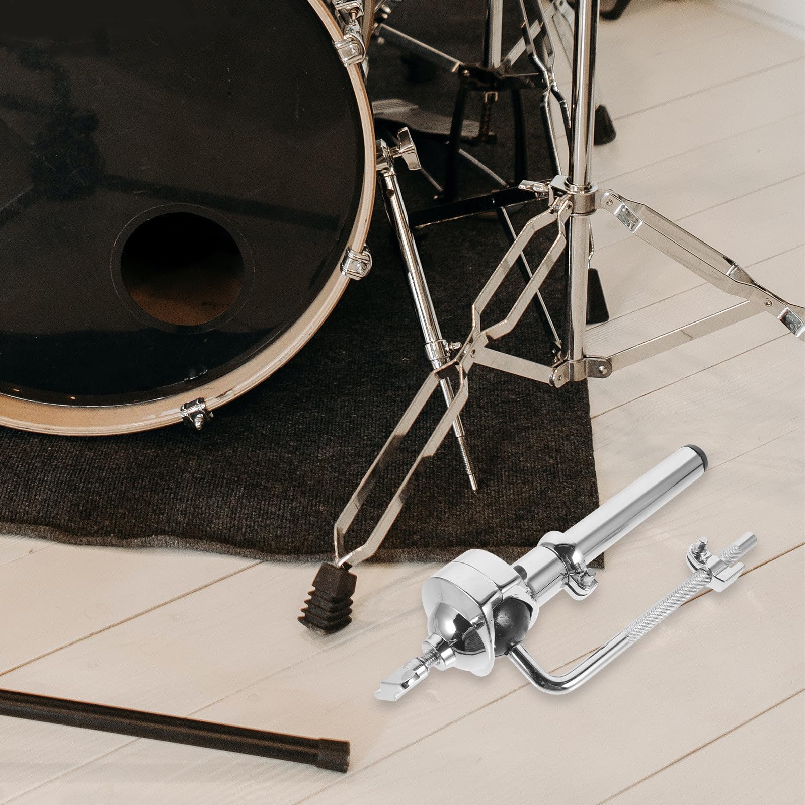 Support de Tom Simple en Alliage de Zinc, Support de Batterie Léger et Solide, Accessoire de Percussion pour Tambour, Compatible Batterie, Montage par Vis, pour Musiciens