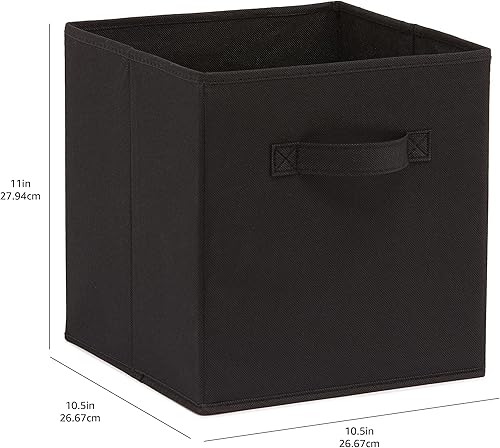 Miniatura 5 de Tienda Basics Organizador de cubos de almacenamiento de tela plegable con asas color negro paquete de 6 Beige, Negro, Marrón, Gris, Azul marino, Rojo