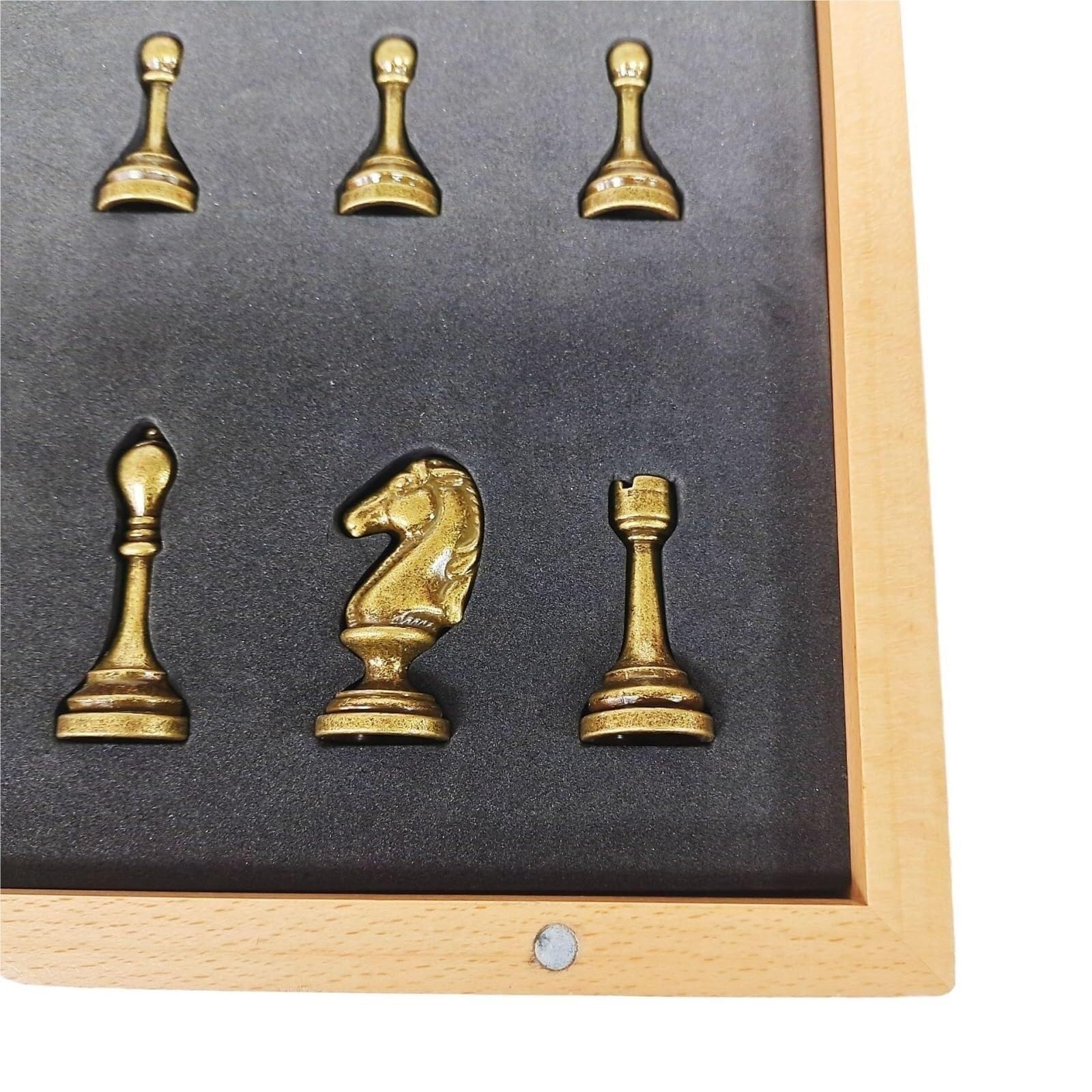 Set di scacchiere for adulti e bambini, scacchiere pieghevoli in legno, gioco di scacchi portatile da viaggio fatto a mano scacchiera portatile