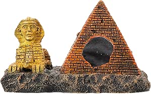Beavorty Aquarium Decoration Pyramid Shape Resin Crafts Fish Tank ...