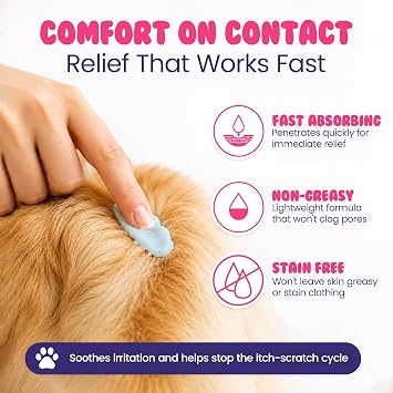 Jax N Daisy Dog Itching Skin Relief Lotion - 8 Oz | Essential Dog Lotion for Dry Itchy Skin | Made with Essential Oils & Natural Ingredients Aloe Vera, Lavender & Witch Hazel | Skin Soother