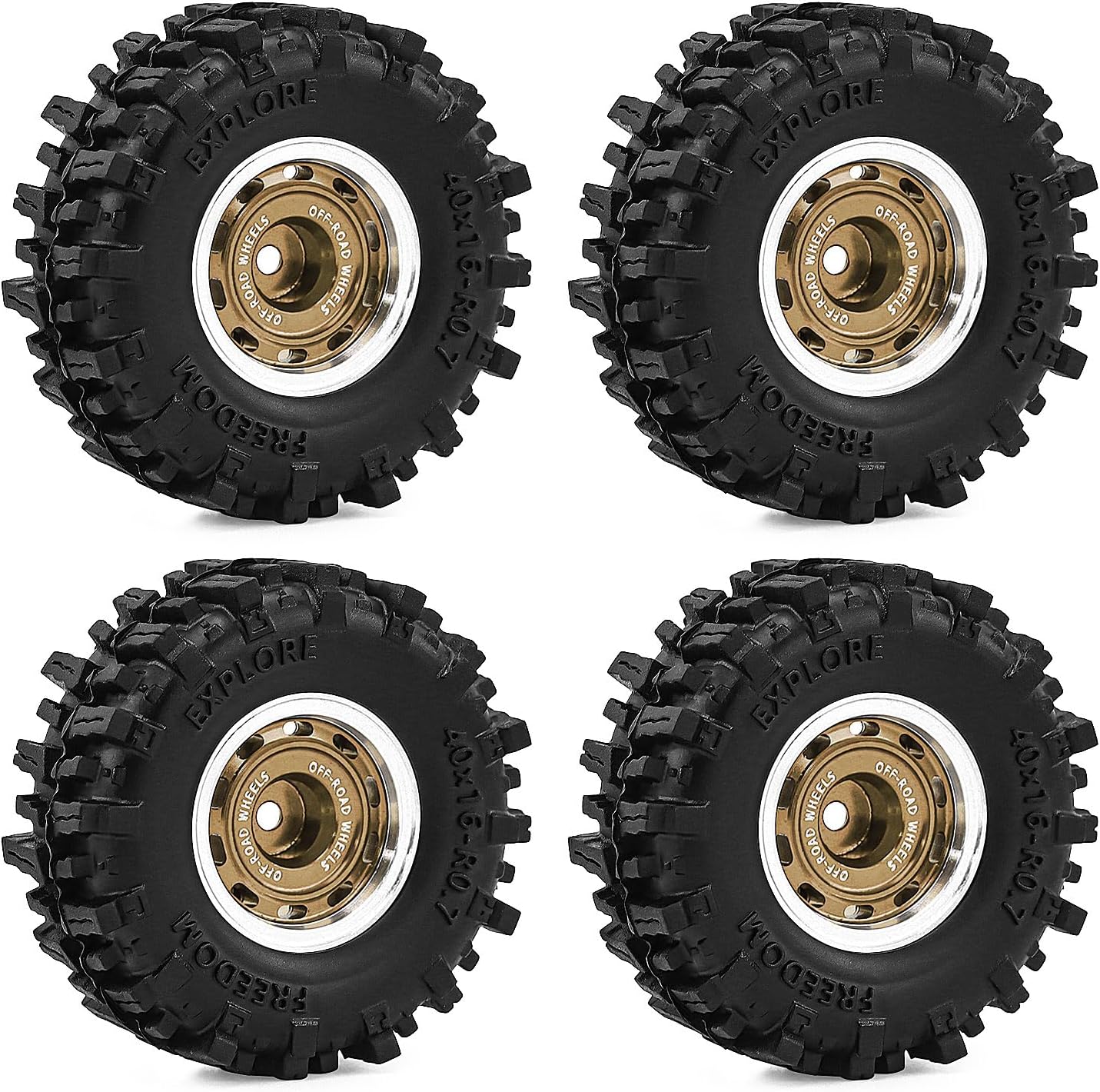 REDSPIDER 0.7'' Crawler Tires OD 40mm*16mm Mud Slingers X Super Soft Sticky Tyres For RC Axial SCX30 Redcat Ascent-32 1/30 1/32 RC Crawler (Brown)