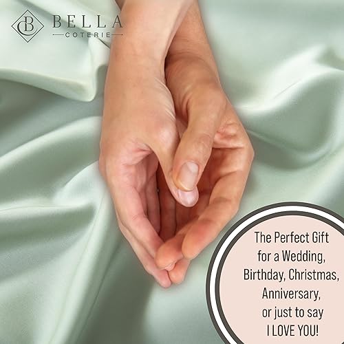 Miniatura 6 de Bella Coterie - Sábana bajera ajustable de viscosa de bambú de lujo, 100% cultivada orgánicamente, ultrasuave, refrescante para personas que duermen