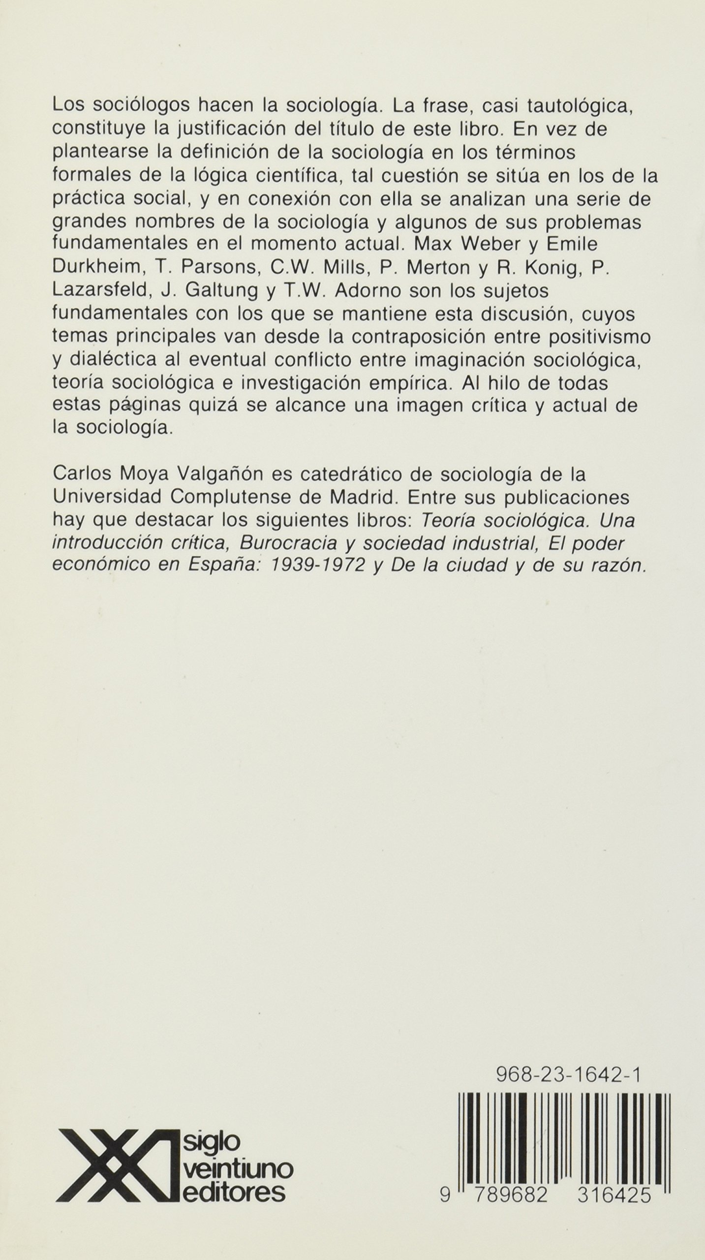 Sociólogos y sociología
