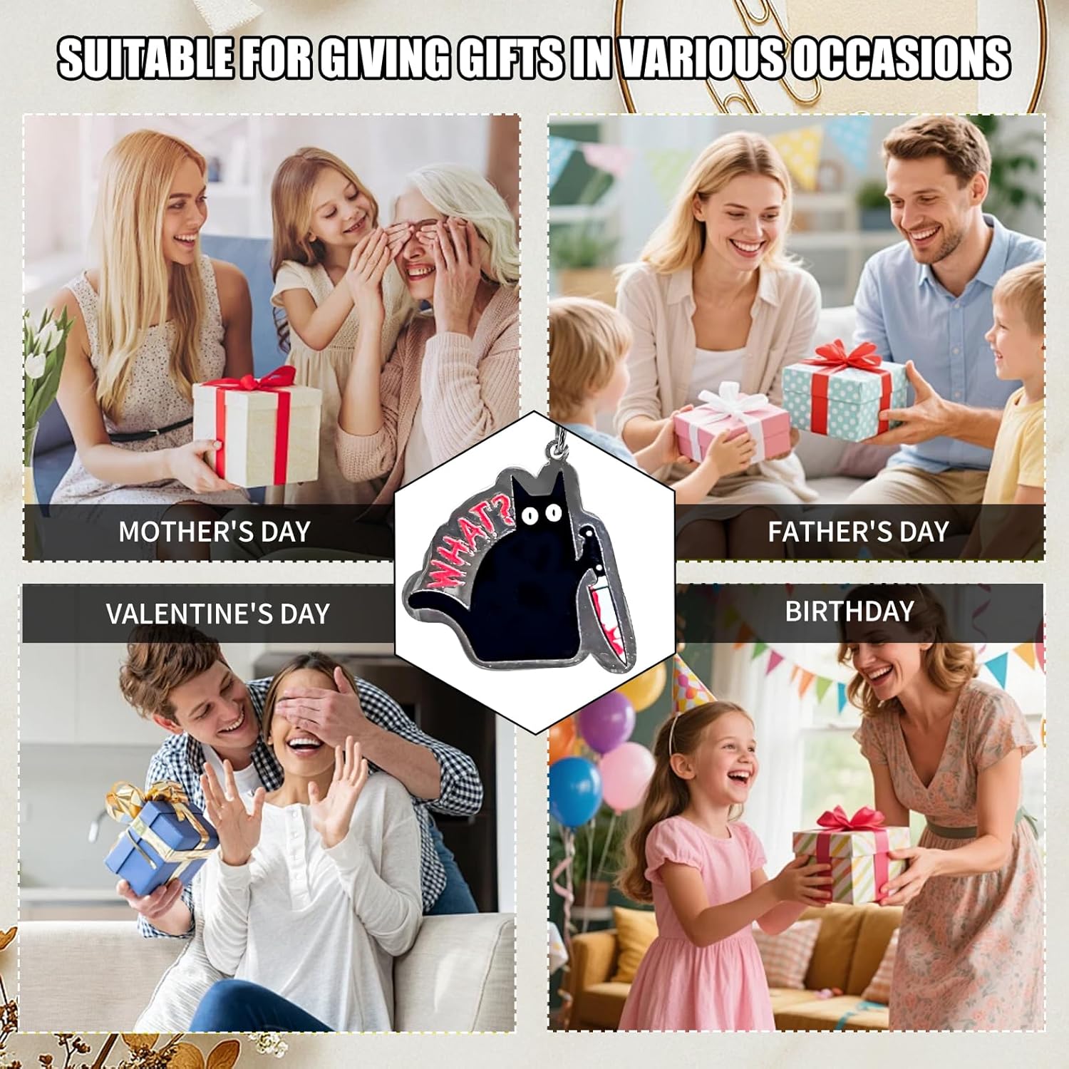 Funny Jellyfish Keychain for Men & Women, Durable Key Ring for Car Bag Keys, Cute Quirky Gift for Socially Awkward - Image 6