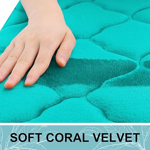 Miniatura 10 de OLANLY Alfombra de baño de espuma viscoelástica de 59 x 20 pulgadas, ultra suave, antideslizante y absorbente, lavable a máquina, cómoda, gruesa