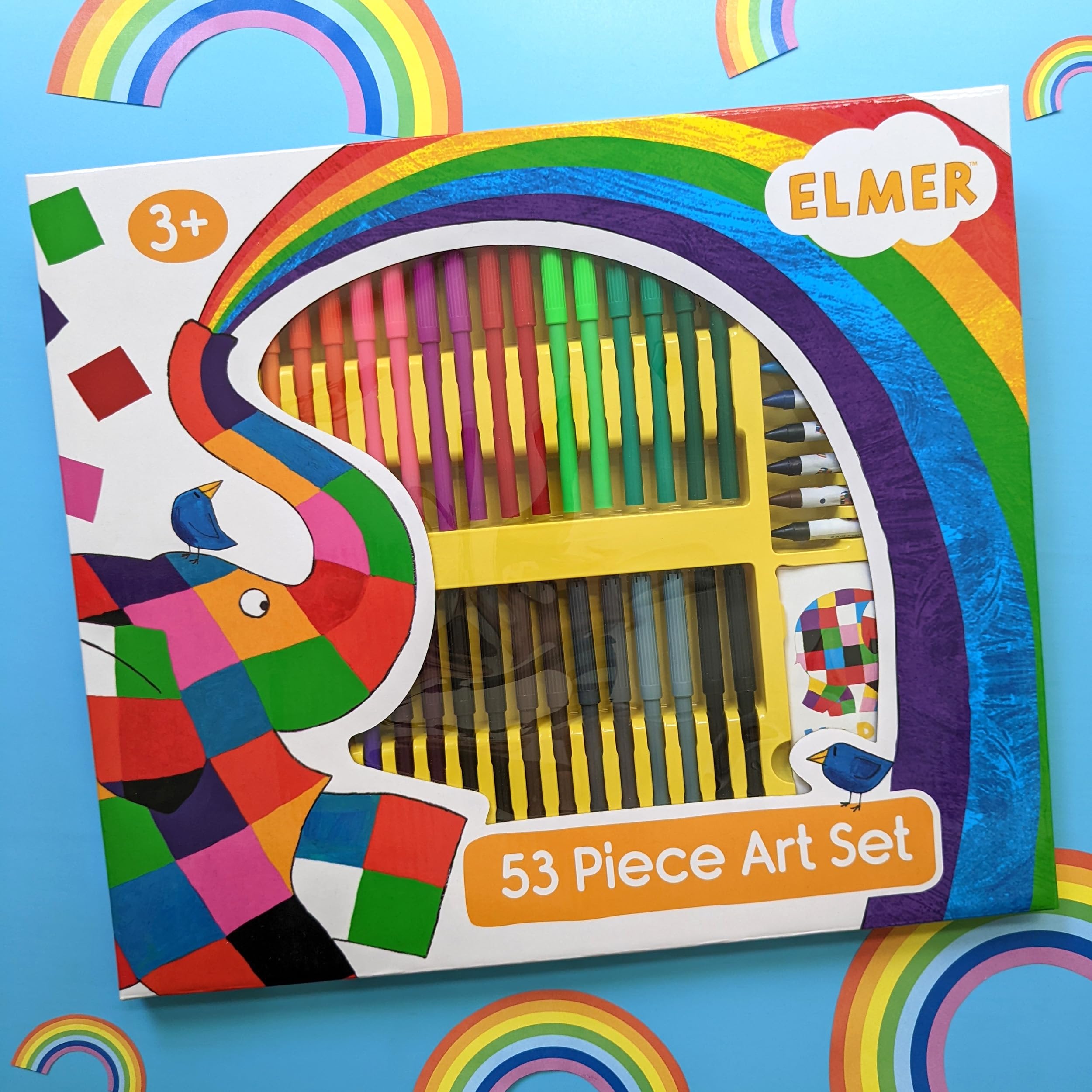 Robert Frederick Elmer Children's 53 Piece Art Set - Includes Felt-Tip Pens and Crayons, Multicoloured, Large - Image 3