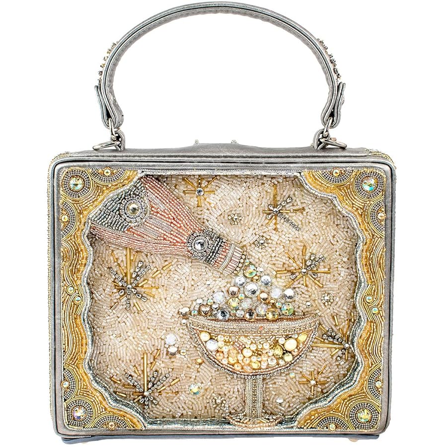 Mary Frances Make it Pop Top Handle Champagne Handbag