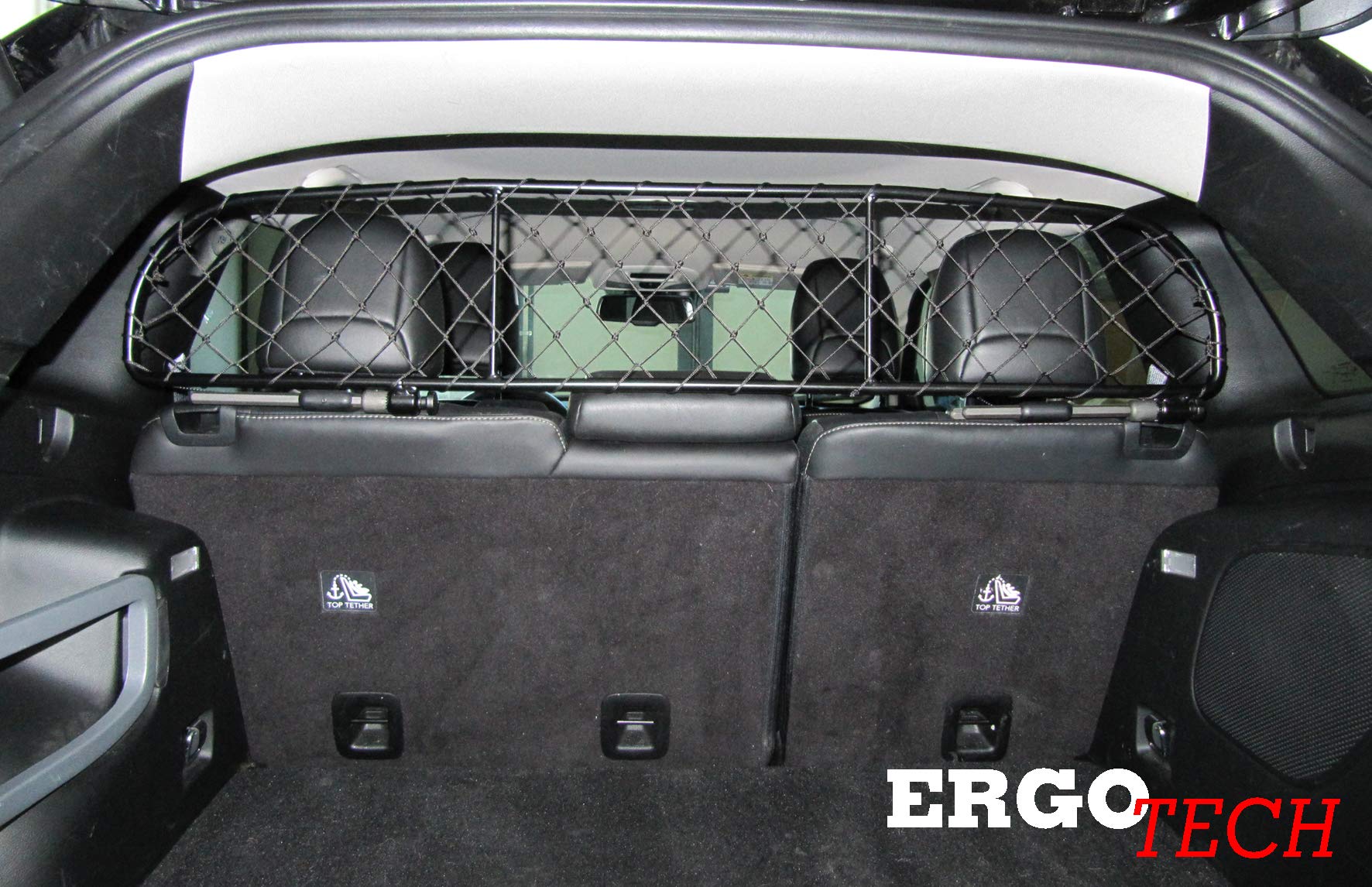 ERGOTECH Divisorio Griglia Rete Divisoria per Jeep Cherokee (dal 2014 in Poi) RDA65-XS16, per Trasporto Cani e Bagagli
