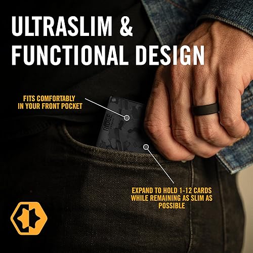Miniatura 130 de Ridge - Cartera minimalista delgada para hombres, carteras de bolsillo frontal para hombres, billetera RFID con tarjetero, Oilva mate