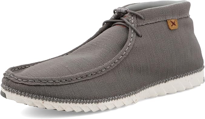 Twisted X Mens Zero-X, Moc Toe with Zero-X, High Top Steel Grey, 7 M