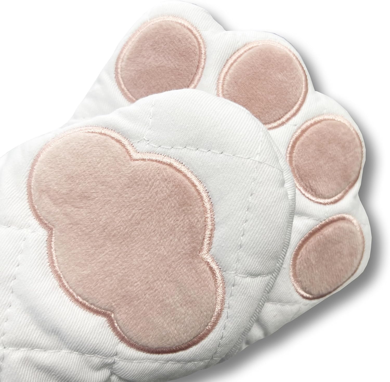 Cat Paw Oven Mitts, Thick, and Heat Resistant (White, Set of 2) - Image 2