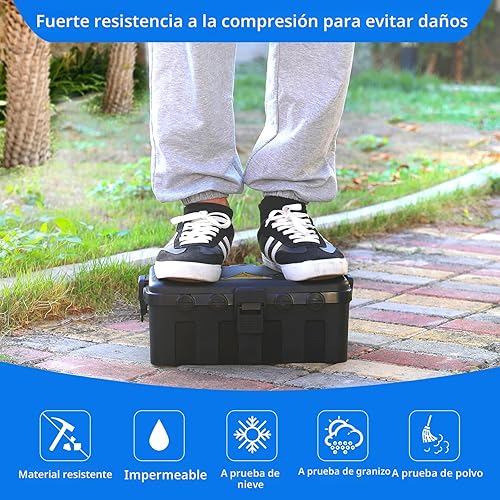 Miniatura 7 de Hrensaw Caja eléctrica grande para exteriores impermeable (12.5 x 8.5 x 5 pulgadas), cubiertas de salida impermeables IP54 para exteriores, Negro