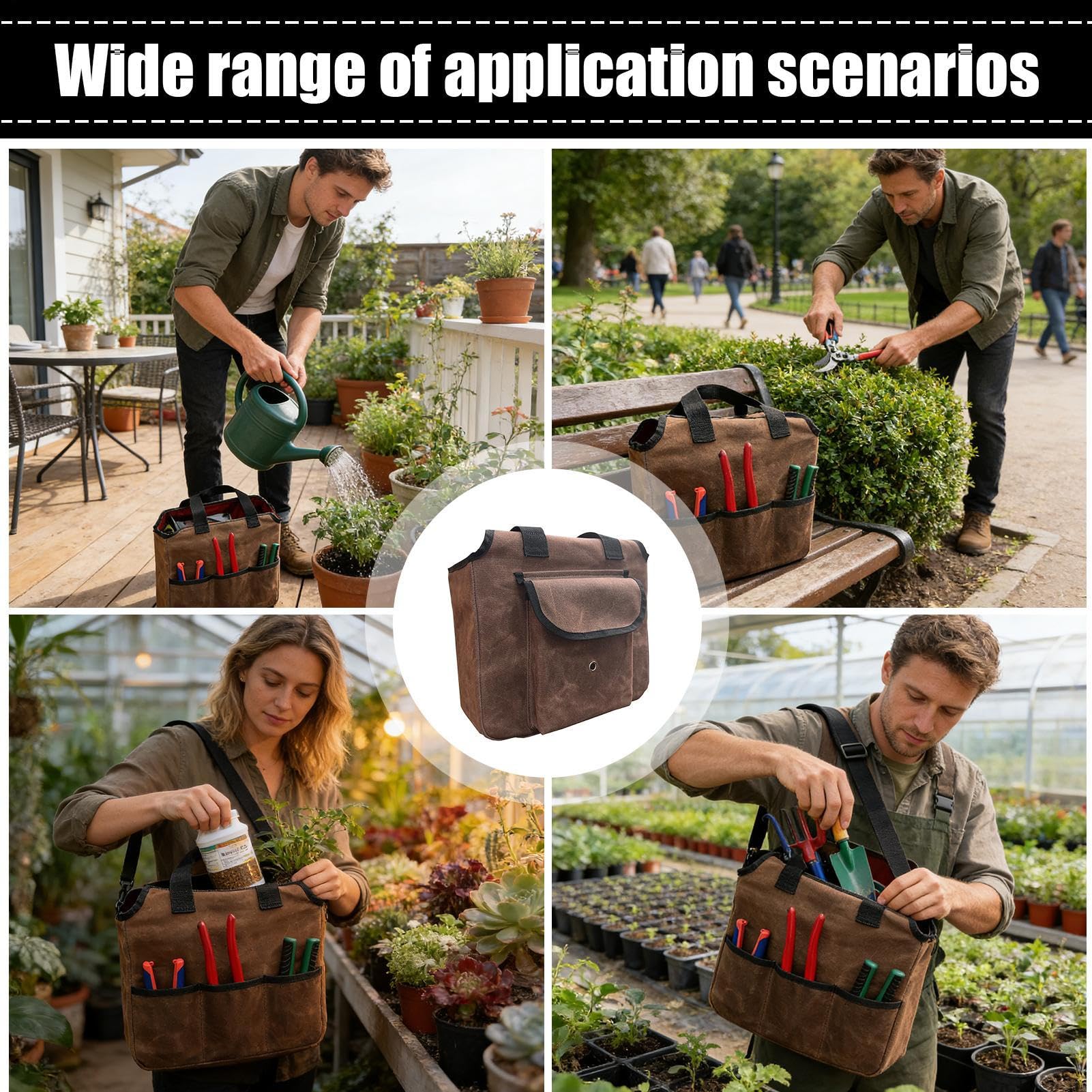 Bolsa para Herramientas de Jardín Bolsa de Intenso con Asa Reforzada