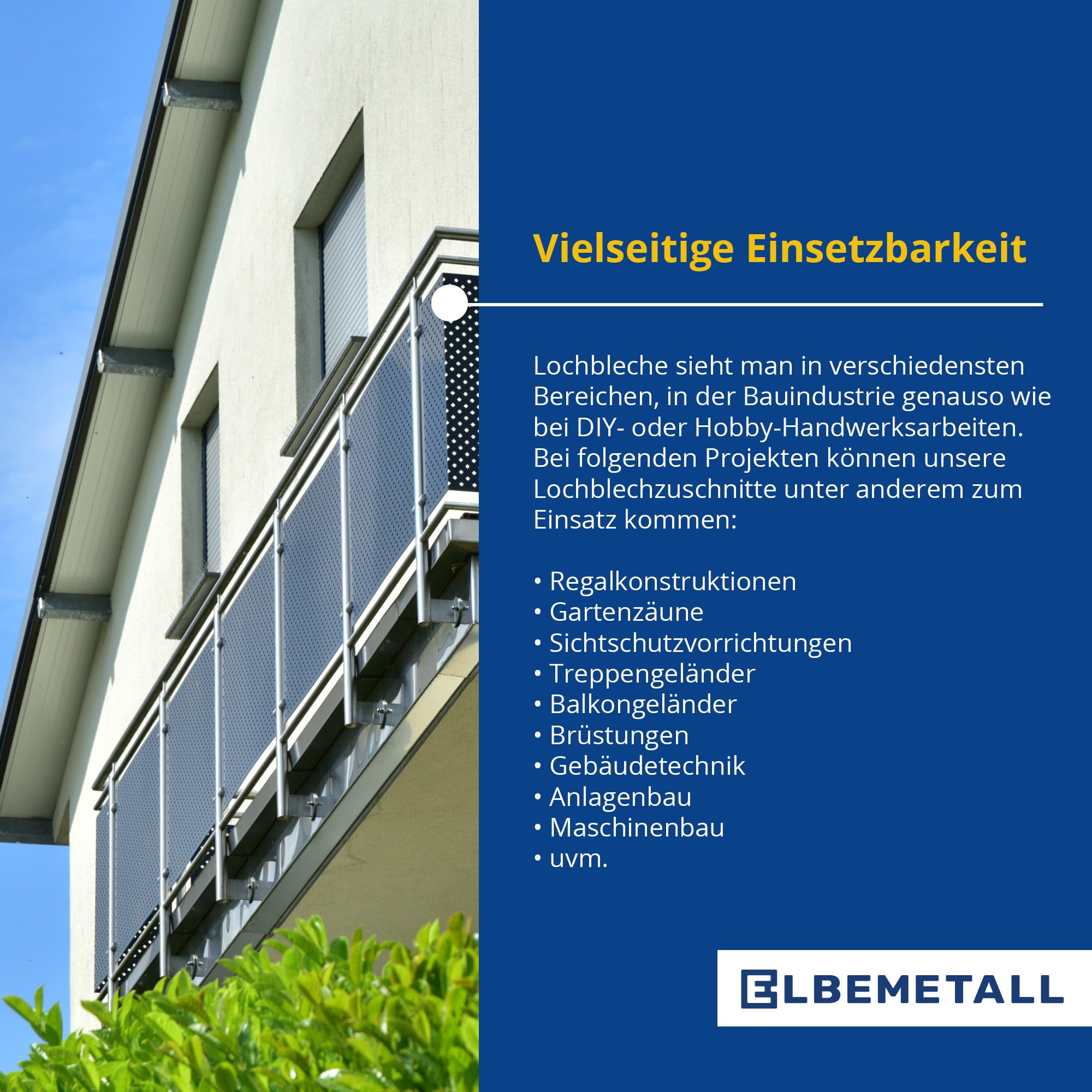 Lochblech Aluminium 300 x 500 mm mit 2,0 mm Stärke/Metall Lochblech 5 mm Rundloch, 8 mm Lochabstand/Lochbleche aus Al 99,5 Werkstoff/hochwertiges Lochblech aus Metall