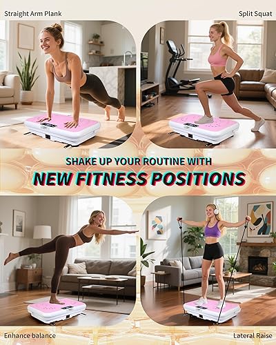 Miniatura 6 de Máquina de ejercicios de placa de vibración, placa de vibración para drenaje linfático y pérdida de peso, placa de vibración de cuerpo entero con