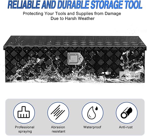 Miniatura 5 de Nilight Caja de herramientas para camión de 39 pulgadas, resistente a rayas, de aluminio, para camioneta, caja de herramientas de 39 x 13 x 10
