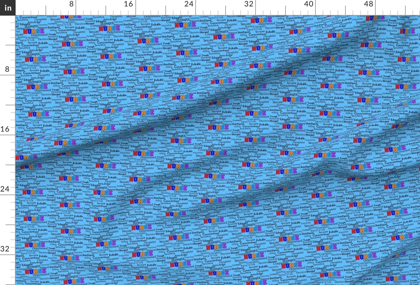 Spoonflower Fabric - Nurse Words Registered Medical Nursing Student Printed on Upholstery Velvet Fabric Fat Quarter - Upholstery Home Decor Bottomweight Apparel