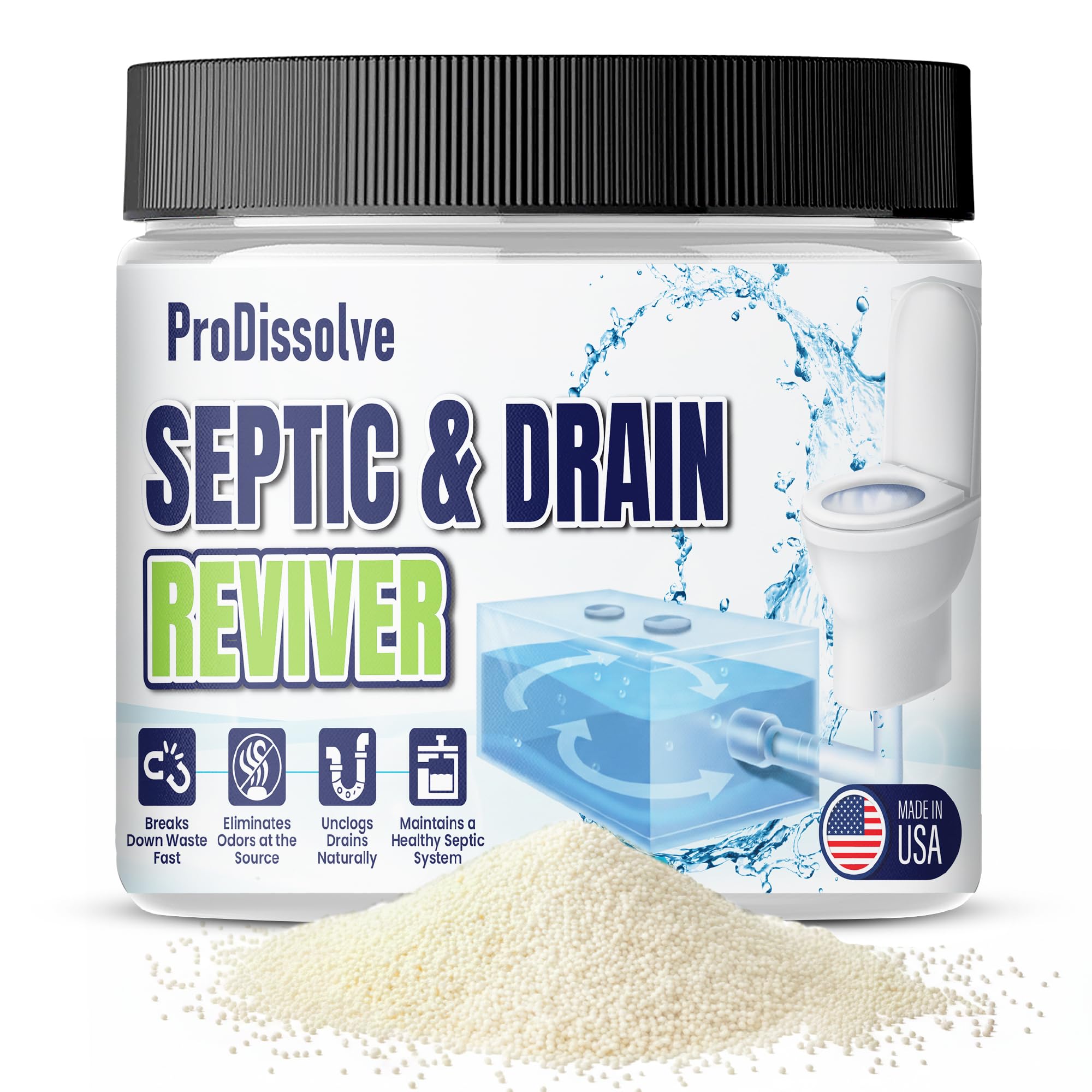 ProDissolve Powerful Septic Tank Treatment 2 LB Jar