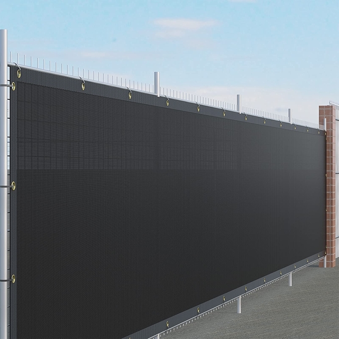 户外隐私屏风黑色重型围栏遮挡网