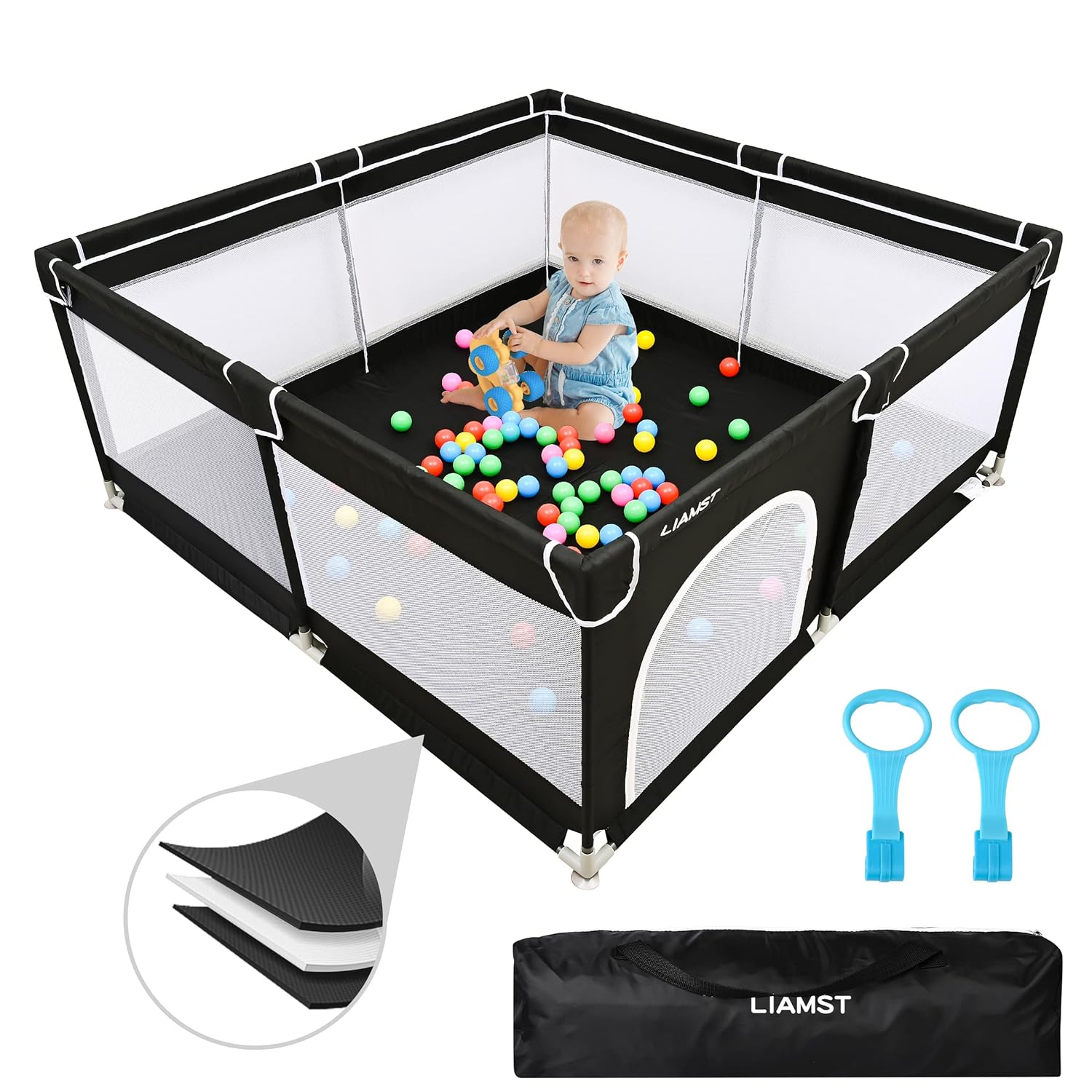 Buy Baby Playpen , Baby Playard, Playpen for Babies with Gate Indoor