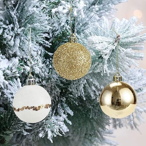 Miniatura 4 de CHICHIC 2.36 pulgadas, 28 adornos de Navidad para decoraciones de árbol de Navidad, adornos de bolas de Navidad, juegos de adornos de árbol de