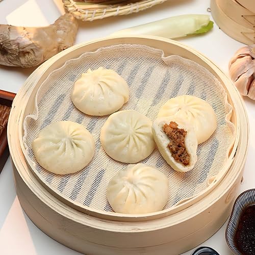 Miniatura 8 de SHERCHPRY Almohadillas de malla de vapor de 11.8in de silicona redondas reutilizables revestimientos de vapor antiadherentes, filtros de tela