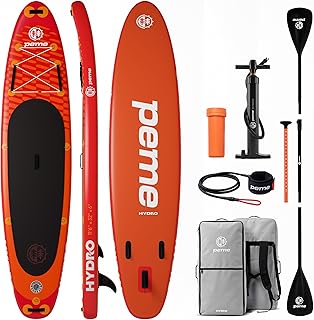 peme Stand Up Paddling Board SUP Paddle Standup Sub Surfbrett mit Zubehör Surfboard Paddelboot für Wassersport bis 150/166 kg Allround Paddleboard Supboard und Doppelpaddel – Hydro 320 350 cm