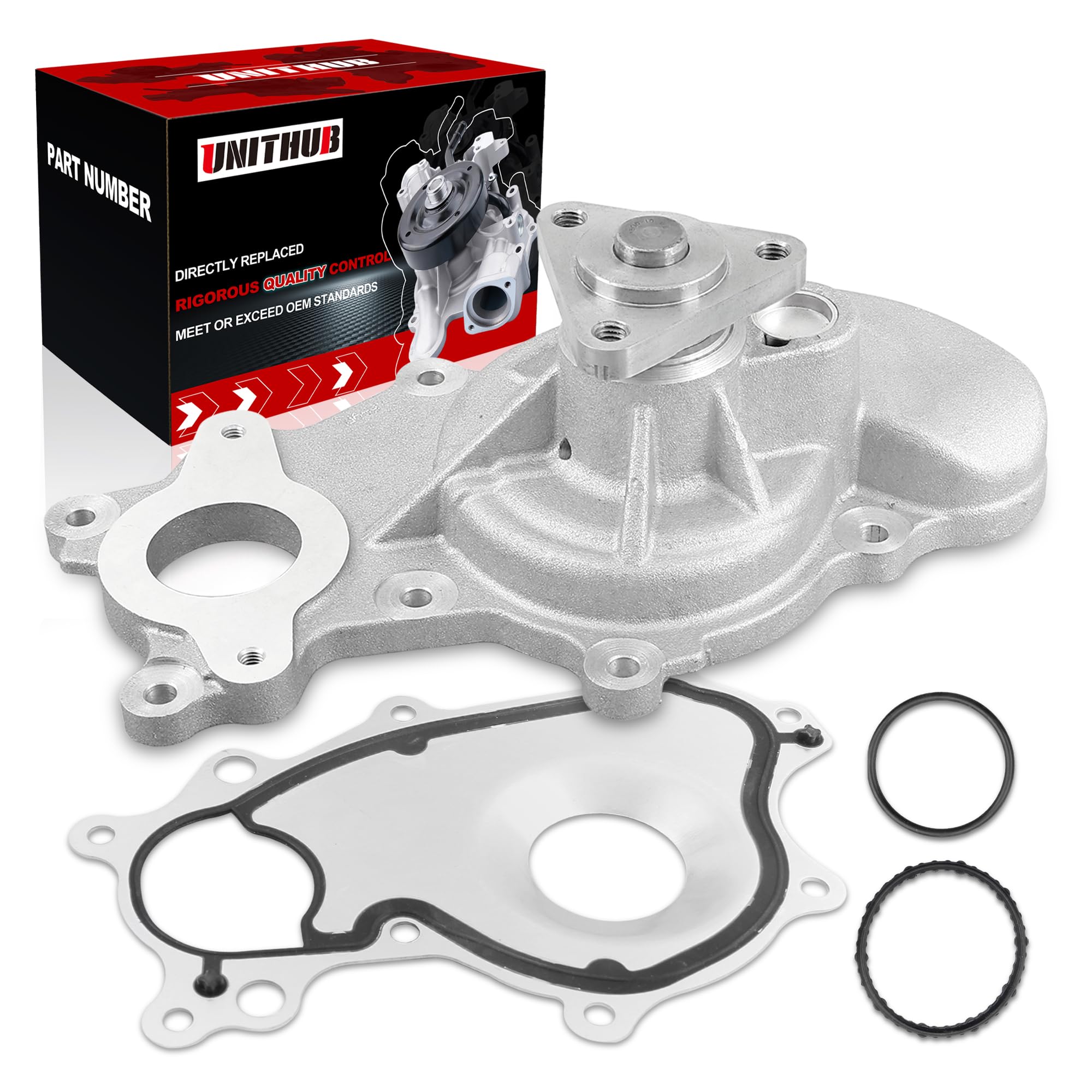Engine Water Pump Automotive w/3 Bolt Pulley Flange 43308 125-3250 Compatible for Ford F150 Expedition Lobo Transit Navigator 2011-2020