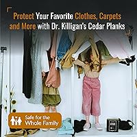 Vista 5 de Dr. Killigan's Cedarwood Planks - Cedar Blocks for Clothes Storage, Great Alternative to Moth Balls for Closet, Drawer Deodorizer, Sustainably