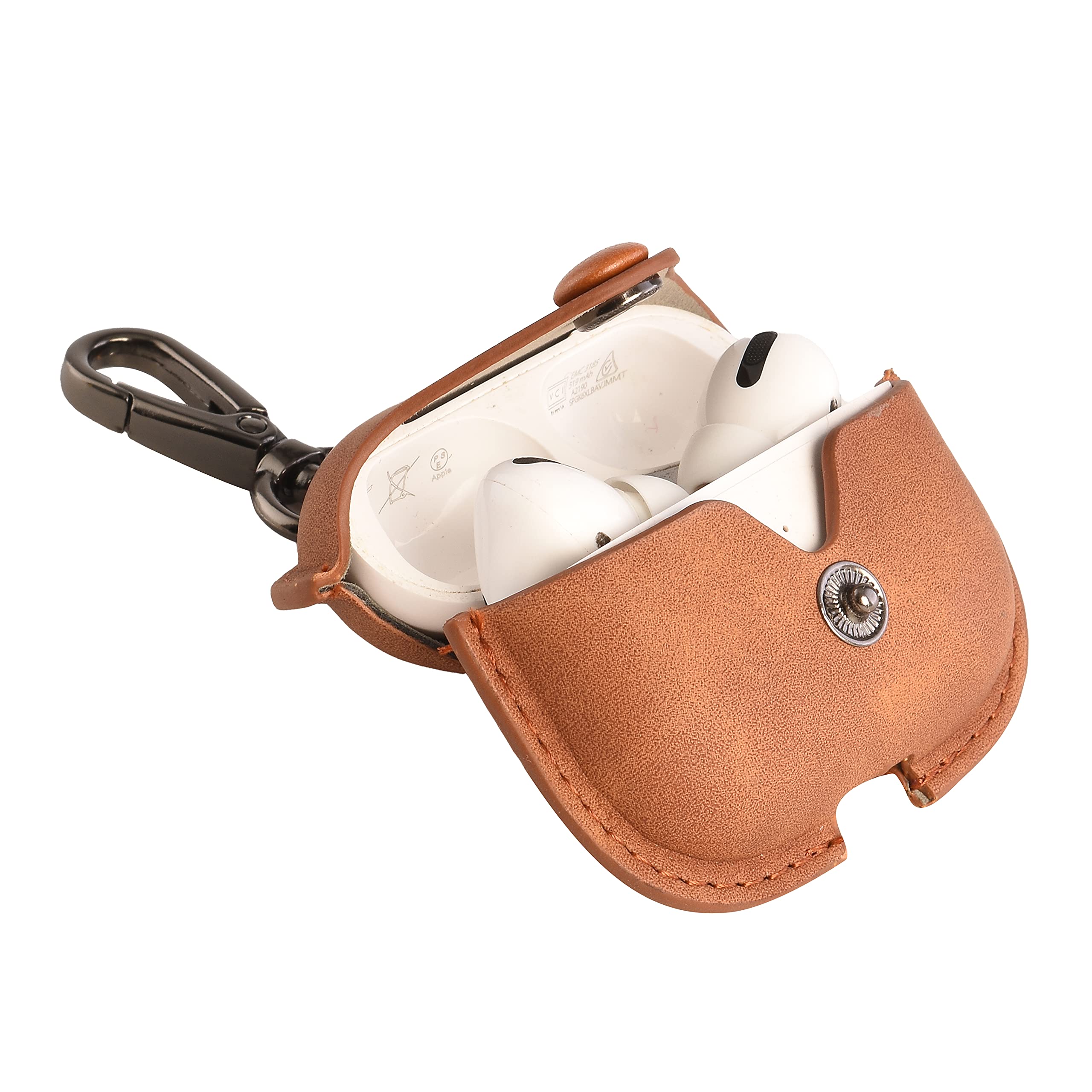 Emmett Case Compatible with Airpods Pro for Men & Women (Brown)