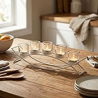 Vista 3 de Seraphic - Porta velas arqueado de hierro para centro de mesa