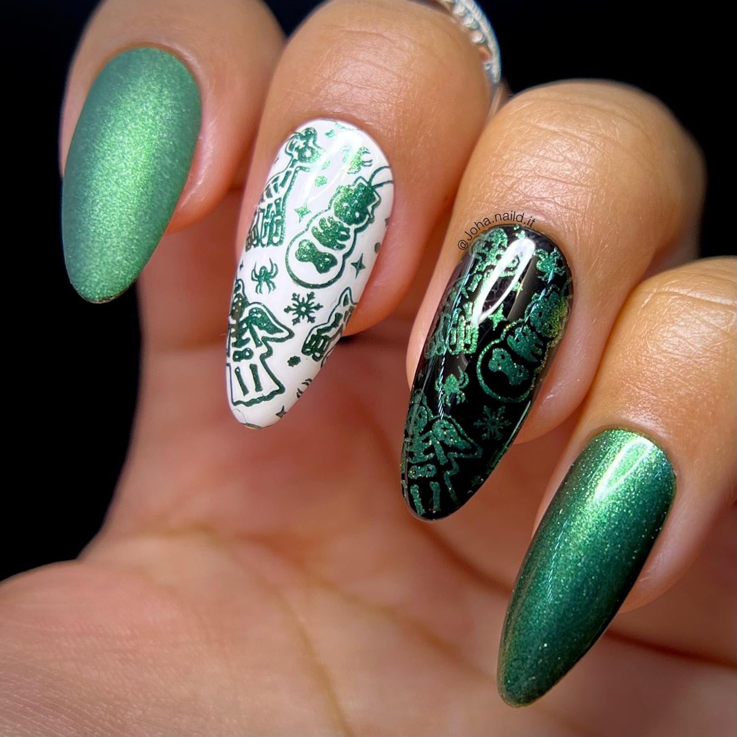 Maniology Starlit Jewel Stamping Polish Collection | 3-Piece Holiday Colors (Dark Plum, Green, Gray) – 13ml Bottles in Pearl & Metallic Finish for Festive Nail Art Designs & DIY Manicures
