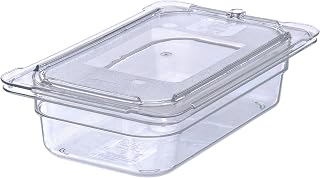 Carlisle FoodService Products Plastic Food Pan 1/4 Size 2.5 Inches Deep Clear